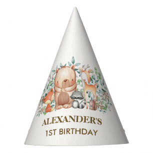 Chapéu De Festa Primeiro aniversario bonito dos animais da