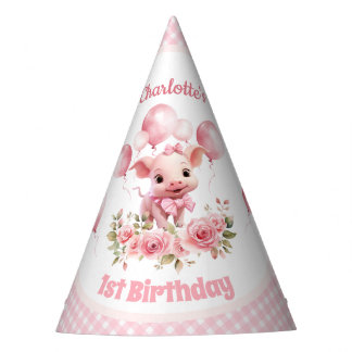 Chapéu De Festa Primeiro aniversario de festas de Fazenda rosa-bra