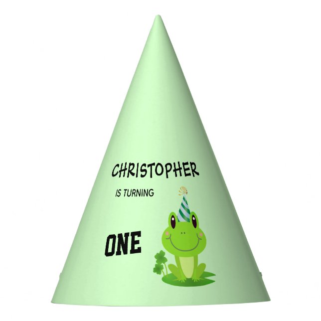 Chapéu De Festa Primeiro Aniversário do Partido sapo Pântano Pânta (Frente)
