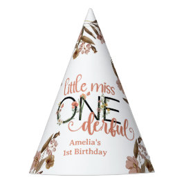 Chapéu De Festa Primeiro aniversario | Pequena Miss Onecasos