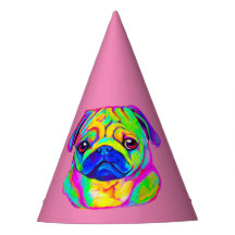 Pug no aniversário das cores