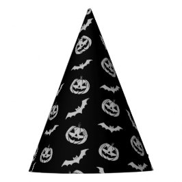 Chapéu De Festa Pumpkin Bat Trick ou Tratar Padrão Preto