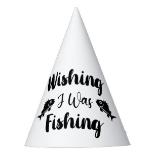 Chapéu De Festa Queria estar pescando uma citação engraçada