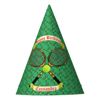 Chapéu De Festa Rackets de tênis e banners de papéis de festa
