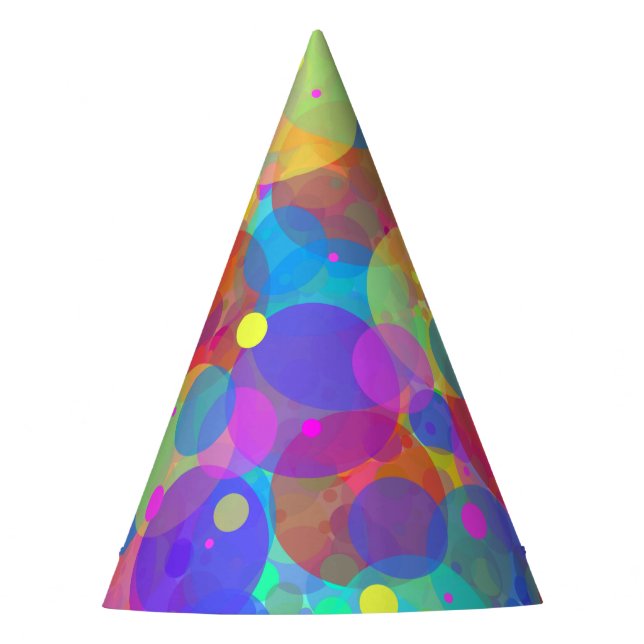 Chapéu De Festa Rainbow Bubbles Party Hat (Frente)