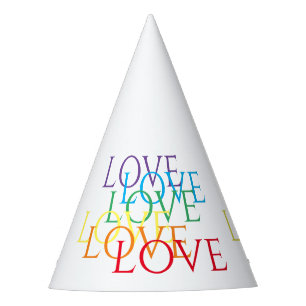 Chapéu De Festa RAINBOW LOVE Party Hat
