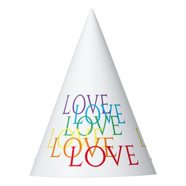 Chapéu De Festa RAINBOW LOVE Party Hat (Frente)