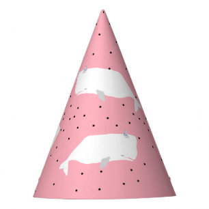 Chapéu De Festa Rapariga de Rosa claro de Baleia Branca