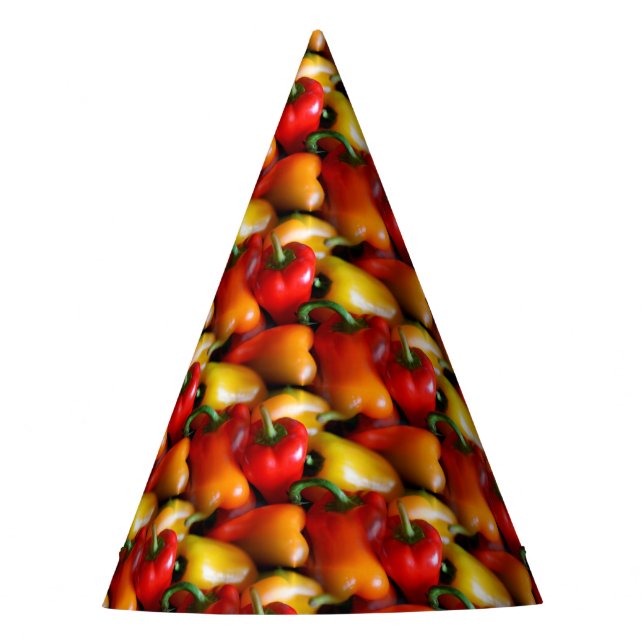 Chapéu De Festa Red and Yellow Peppers Party Hat (Frente)