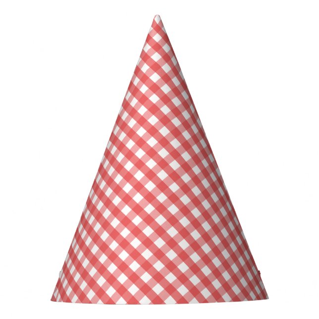 Chapéu De Festa Red Gingham (Frente)