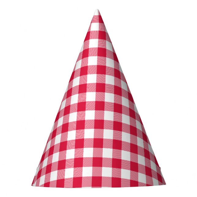 Chapéu De Festa Red Gingham (Frente)