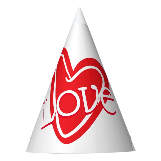 Chapéu De Festa Red Heart LOVE (Frente)