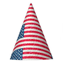 Red White Blue Glitter Patriotic American Flag