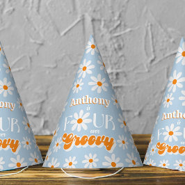 Chapéu De Festa Retrair Quatro Meninos De Groovy 4º Aniversário