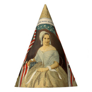 Chapéu De Festa Retrato E.U. do vintage da bandeira americana de