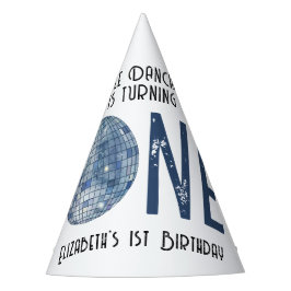 Chapéu De Festa Retro Disco Ball First Birthday 