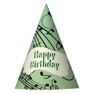Chapéu De Festa Rico Notes Green Music Design