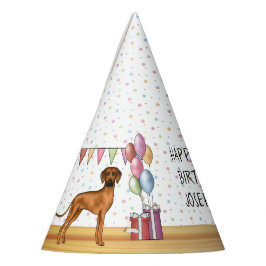 Chapéu De Festa Ridgeback Colorful Pastel Feliz Aniversário