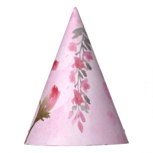 Chapéu De Festa Rosebuds, bolinhas: floral de verão.