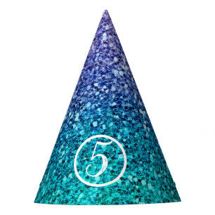 Chapéu De Festa Roxo Lavanda & Verde Água Teal Espelhado Festa