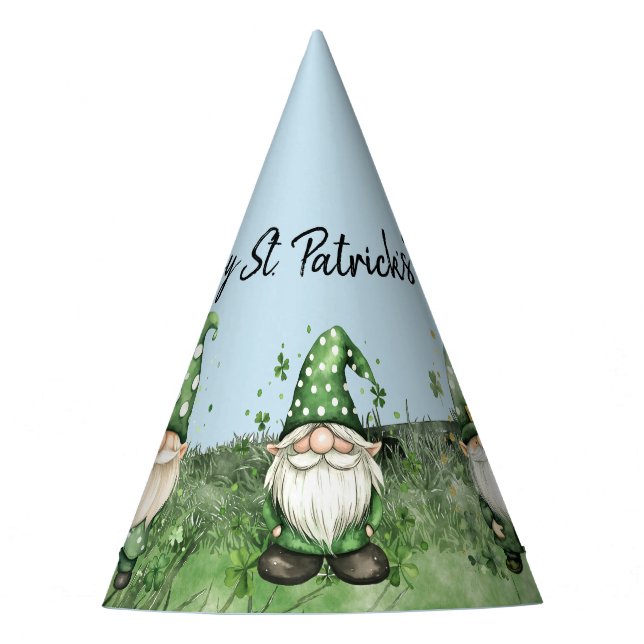 Chapéu De Festa Ruas Verdes Adoráveis. Gnomos do Dia de Patrick (Frente)