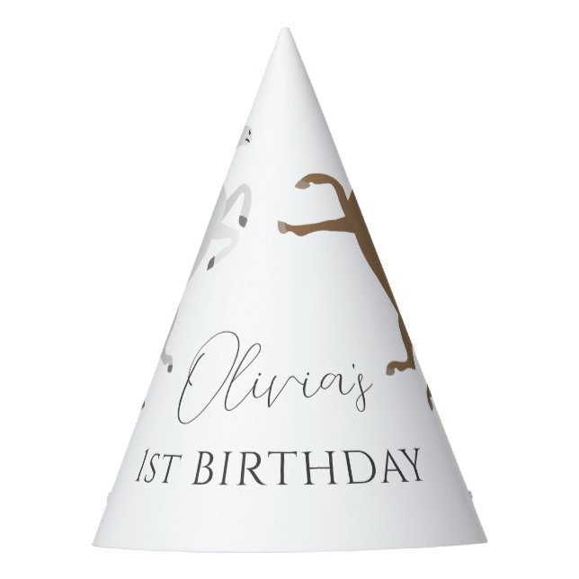 Chapéu De Festa Rustic Cowgirl Western First Rodeo Aniversário (Frente)