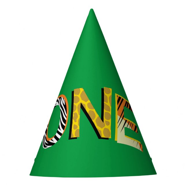 Chapéu De Festa Safari de Partido Selvagem Um primeiro aniversario (Frente)