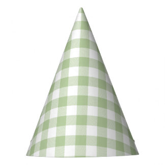 Chapéu De Festa Sage e Plaid Gingham de Búfalo Branco