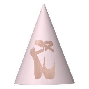 Chapéu De Festa Sapatilhas de Ballet Rosa Bailarina Dourado Rosa F