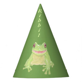 Chapéu De Festa Sapo de Árvore Verde Bonita - aniversário de Ribbi