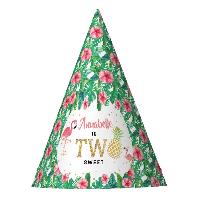 Chapéu De Festa Segundo aniversário Tropical Summer Beach Luau Gir (Frente)