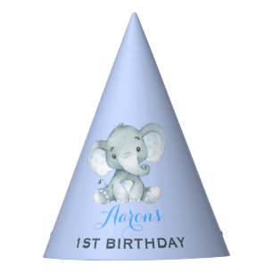 Chapéu De Festa Selva do bebé do aniversário do elefante azul ?a