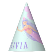 Sereia Sob O Mar Aniversário Menina Nome Azul