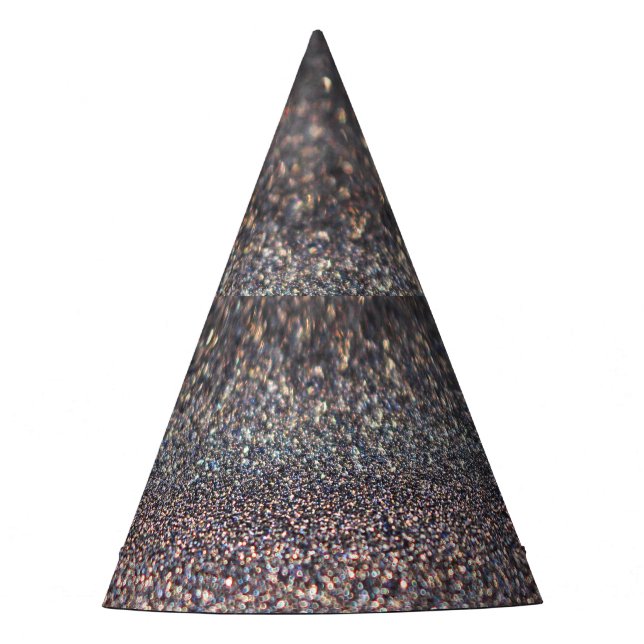 Chapéu De Festa Silver Glitter: Natal Preto (Frente)