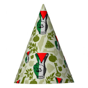 Chapéu De Festa Símbolo do Triângulo Vermelho da Resistência do Si