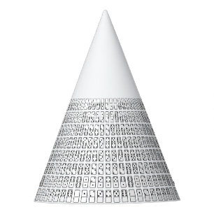 Chapéu De Festa Símbolos originais design preto e branco Domino