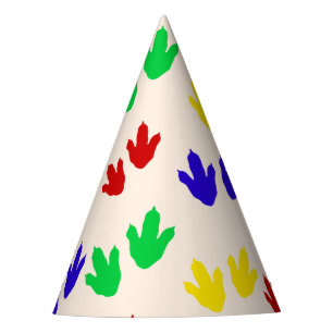 Chapéu De Festa Simples festa de aniversário de dino de pata color