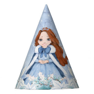 Chapéu De Festa Snowy Winter Red Headed Princess