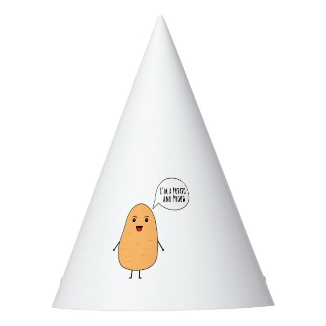Chapéu De Festa Sou uma batata e orgulhoso (Frente)
