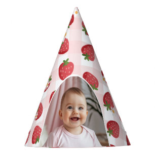 Chapéu De Festa Strawberry Berry First Festa de aniversário Hat: