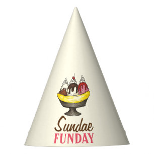 Chapéu De Festa SUNDAE FUNDAY Banana Sorvete social