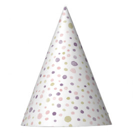 Chapéu De Festa Susan Confetti Watercolor Dots Party Hat