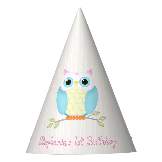 Chapéu De Festa Sweet Owl Birthday (Frente)