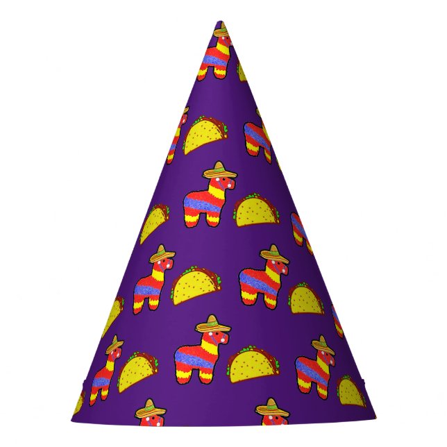 Chapéu De Festa Tacos + Pinatas (Frente)