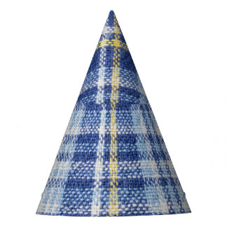 Chapéu De Festa Tartan Amarelo Azul: Xadrez Moda