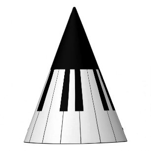 Chapéu De Festa Teclado para piano preto e branco, simples e elega