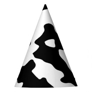 Chapéu De Festa Teste padrão da vaca preto e branco