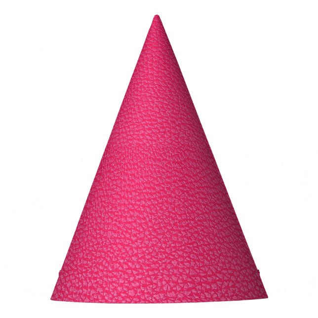 Chapéu De Festa Textura de tecido rosa de luxo fino. (Frente)