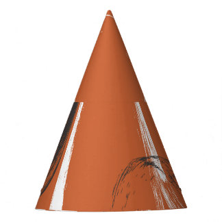 Chapéu De Festa Textura do Pincel: Fundo Laranja Sem Costura