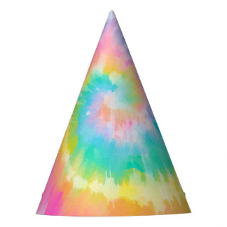 Chapéu De Festa Tie Dye Rainbow Festa de aniversário Hat Kids
